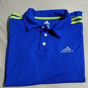 Adidas boys  blue polo size med 10-12